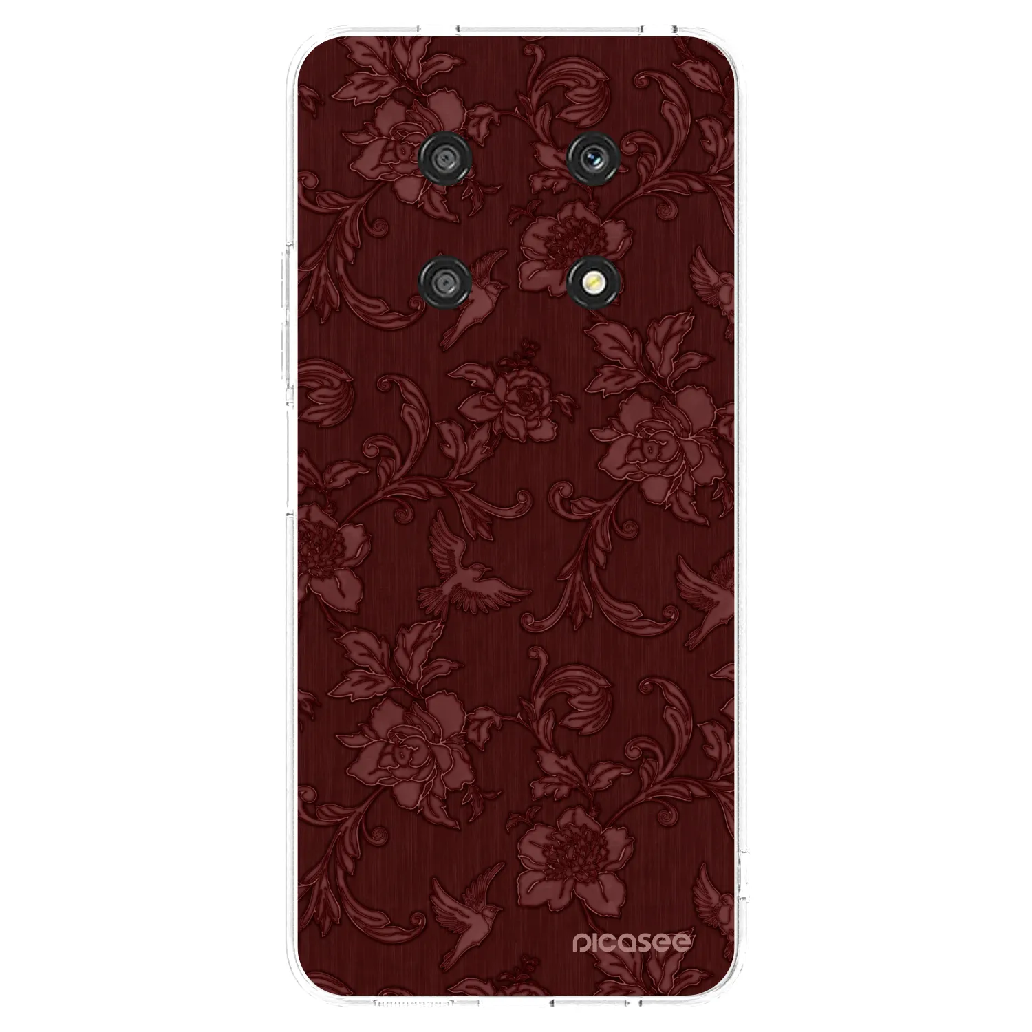 Picasee silikónový prehľadný obal pre Honor Magic4 Lite 5G - Red Elegance