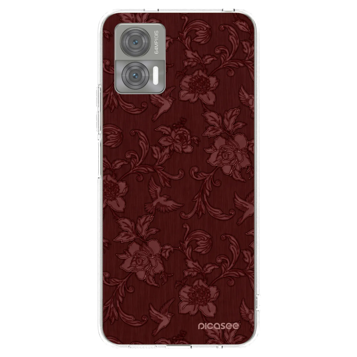 Picasee silikónový prehľadný obal pre Motorola Edge 30 Neo - Red Elegance