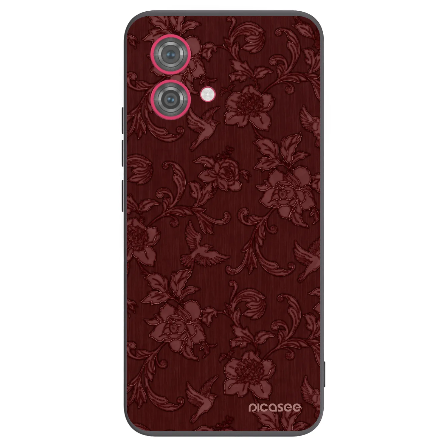 Picasee silikónový čierny obal pre Motorola Moto G84 5G - Red Elegance