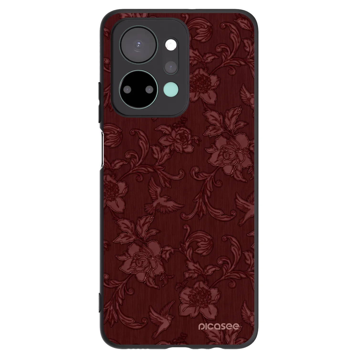 Picasee silikónový čierny obal pre Honor X7a - Red Elegance