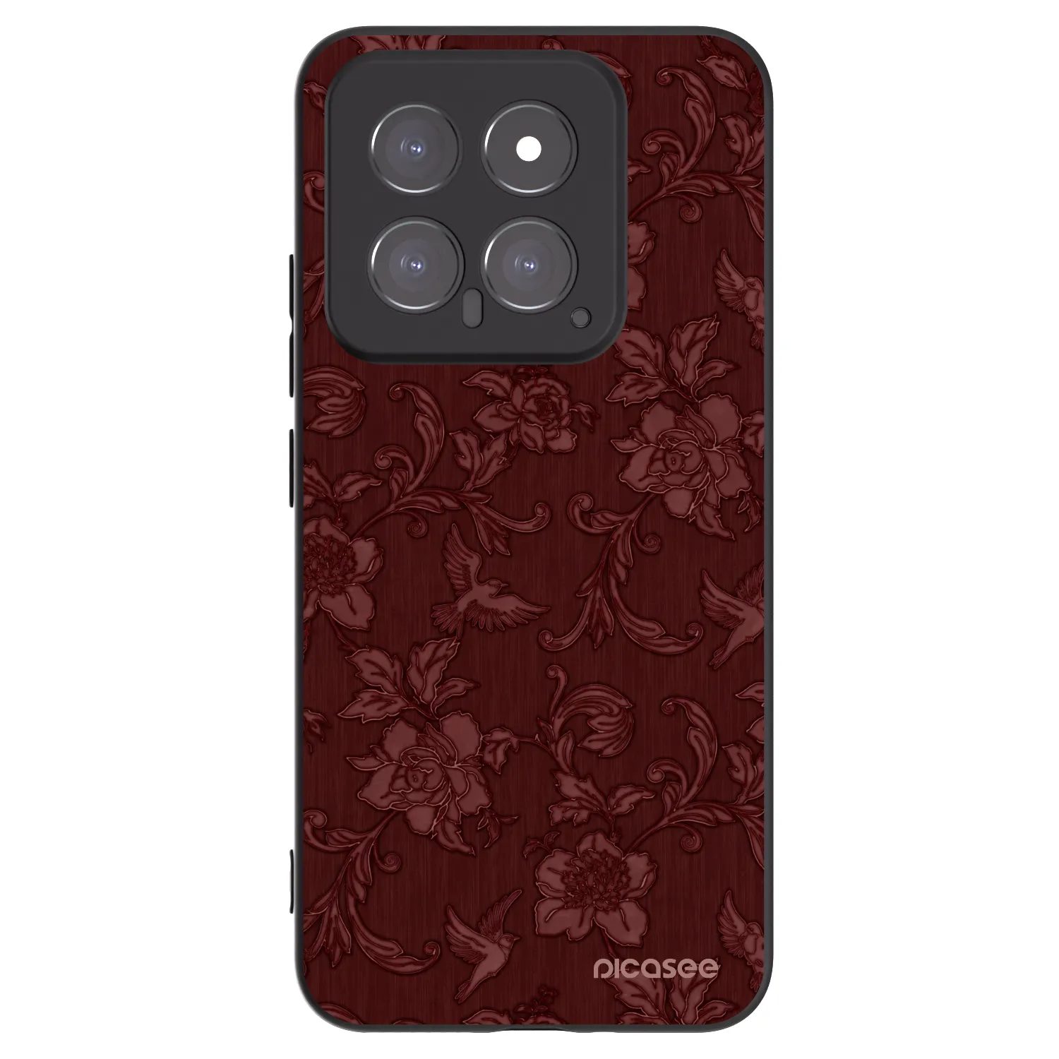 Picasee silikónový čierny obal pre Xiaomi 14 - Red Elegance