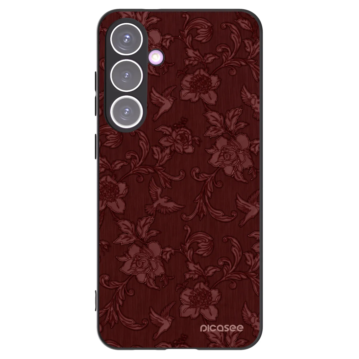 Picasee silikónový čierny obal pre Samsung Galaxy S24+ S926B 5G - Red Elegance