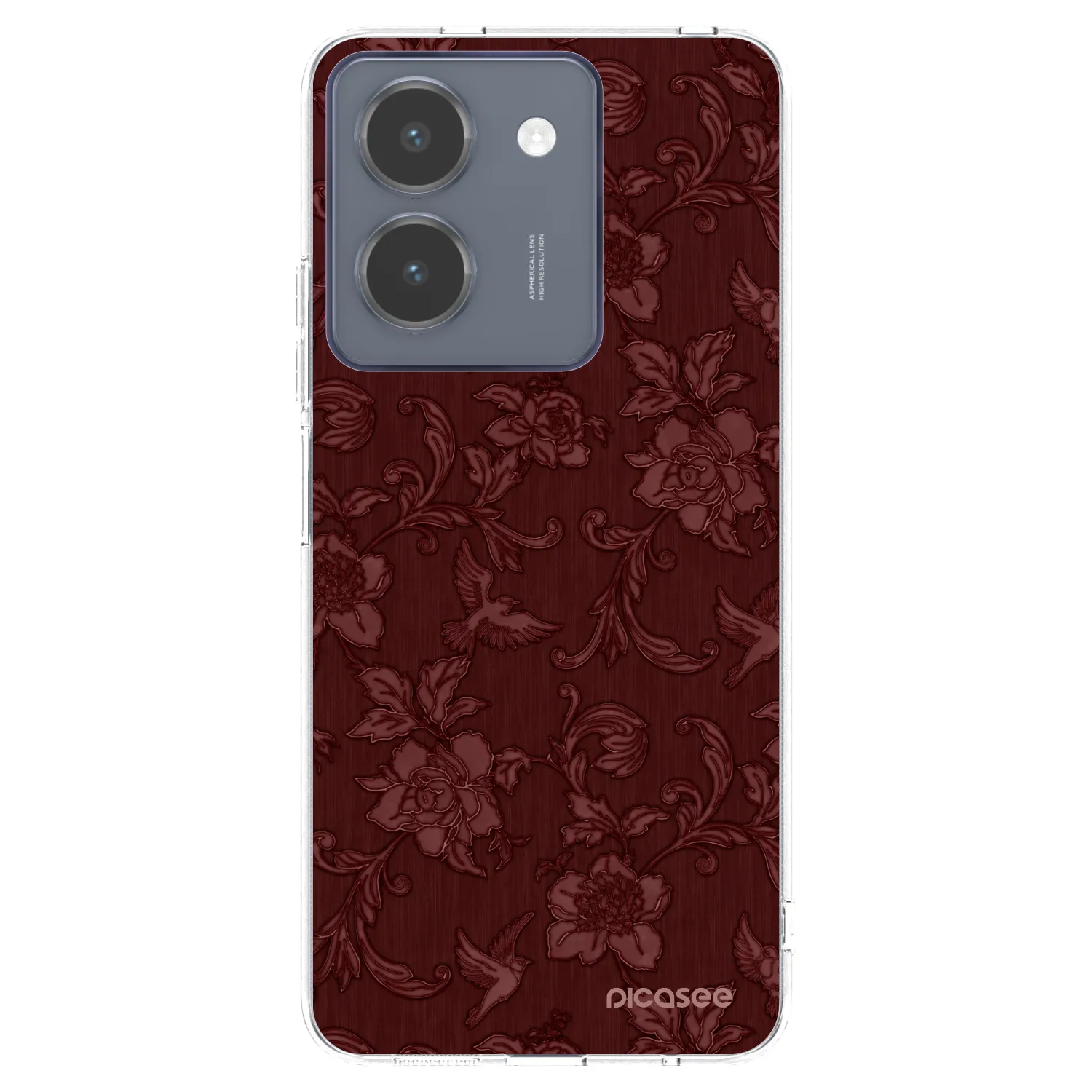 Picasee silikónový prehľadný obal pre Vivo Y36 4G - Red Elegance