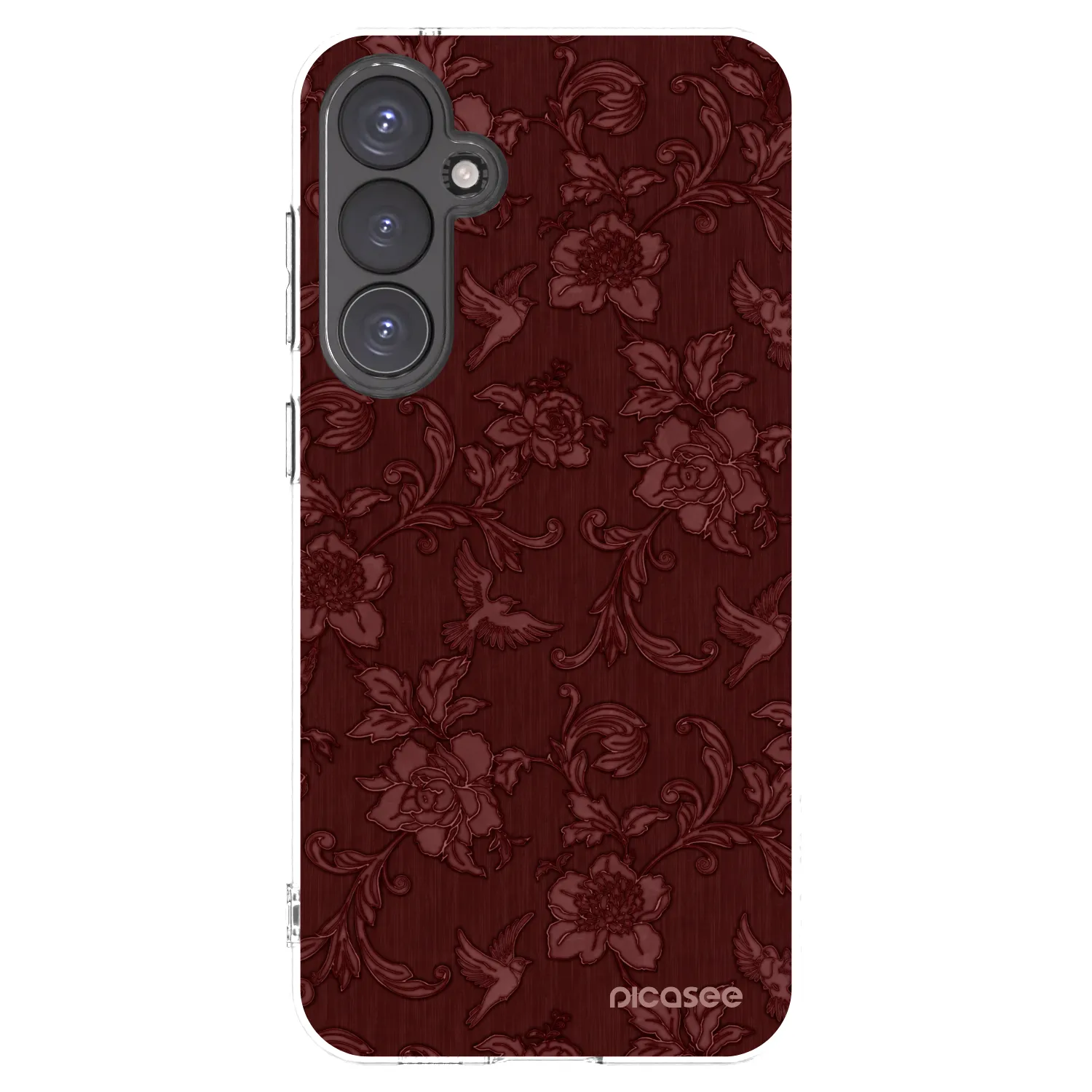 Picasee silikónový prehľadný obal pre Samsung Galaxy S23 FE S711B - Red Elegance