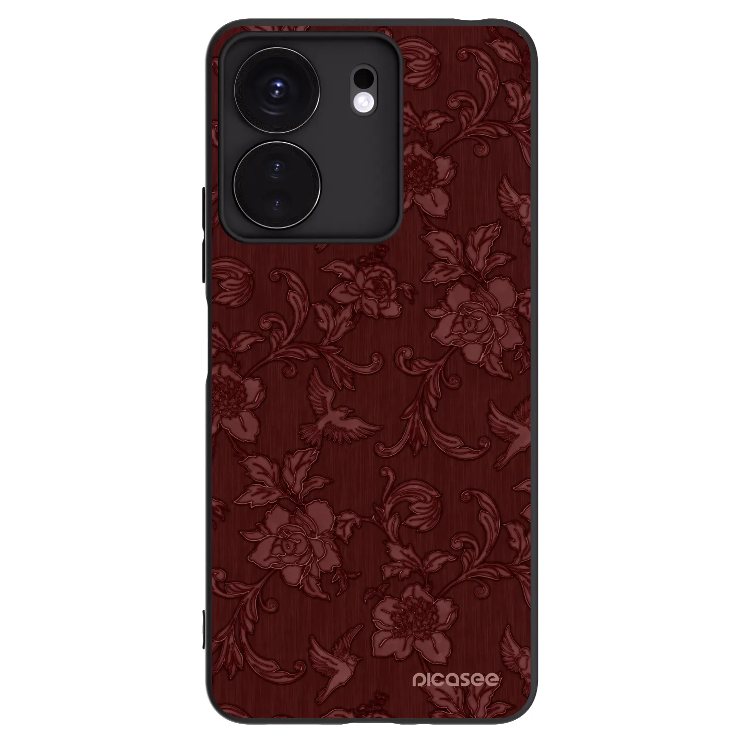 Picasee silikónový čierny obal pre Xiaomi Redmi 13C 4G - Red Elegance