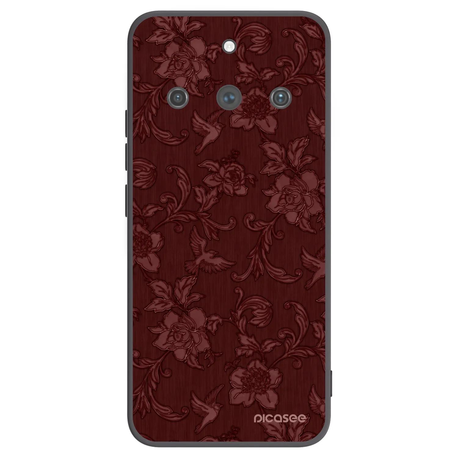Picasee silikónový čierny obal pre Realme 11 Pro+ - Red Elegance