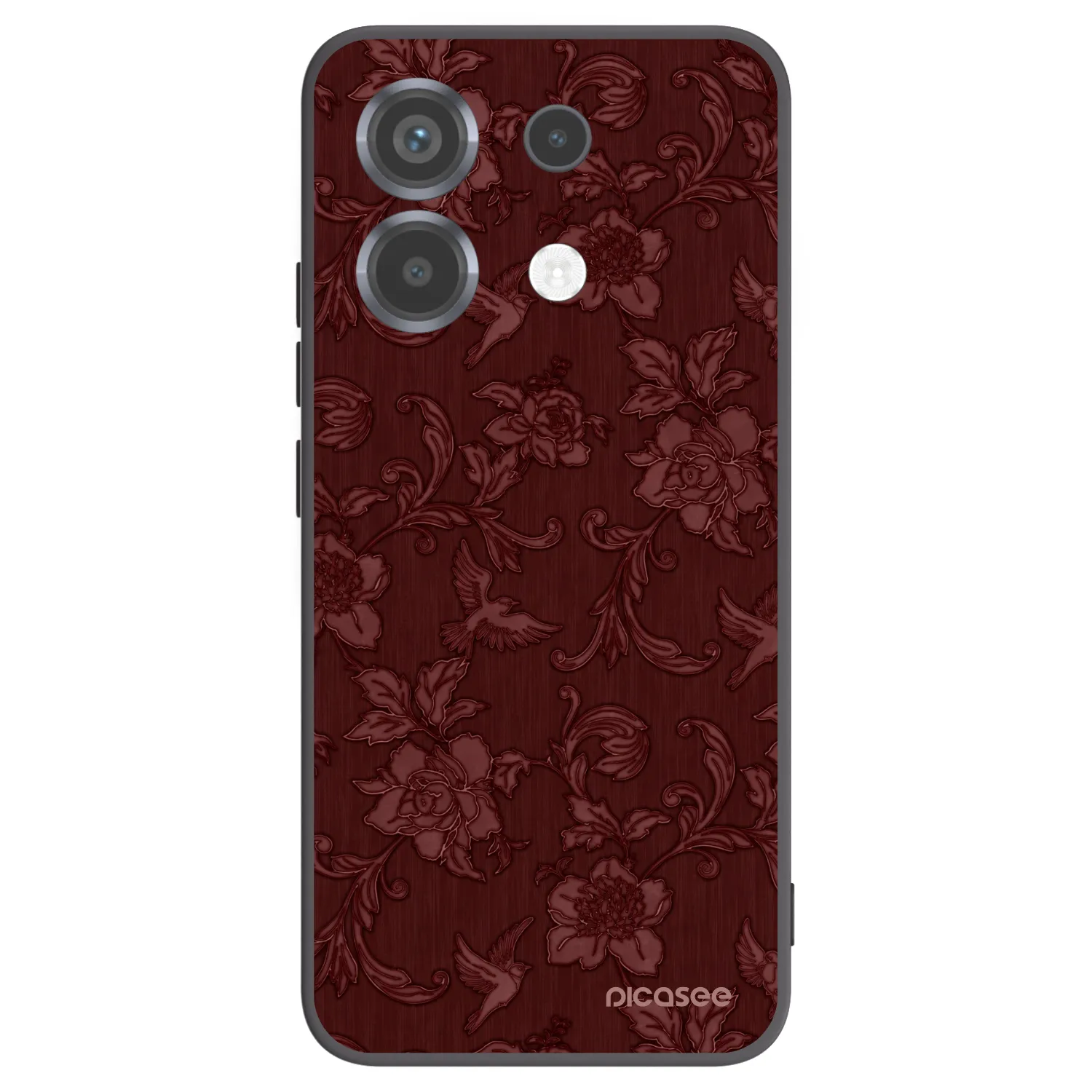 Picasee silikónový čierny obal pre Xiaomi Poco X6 - Red Elegance