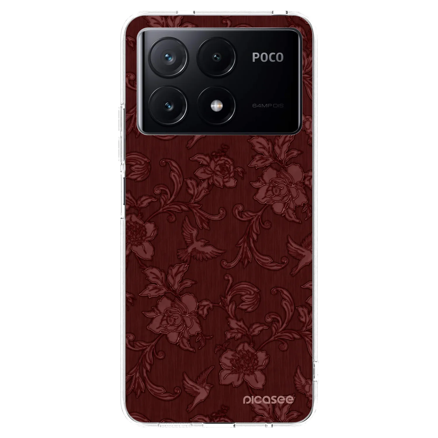 Picasee silikónový prehľadný obal pre Xiaomi Poco X6 Pro - Red Elegance