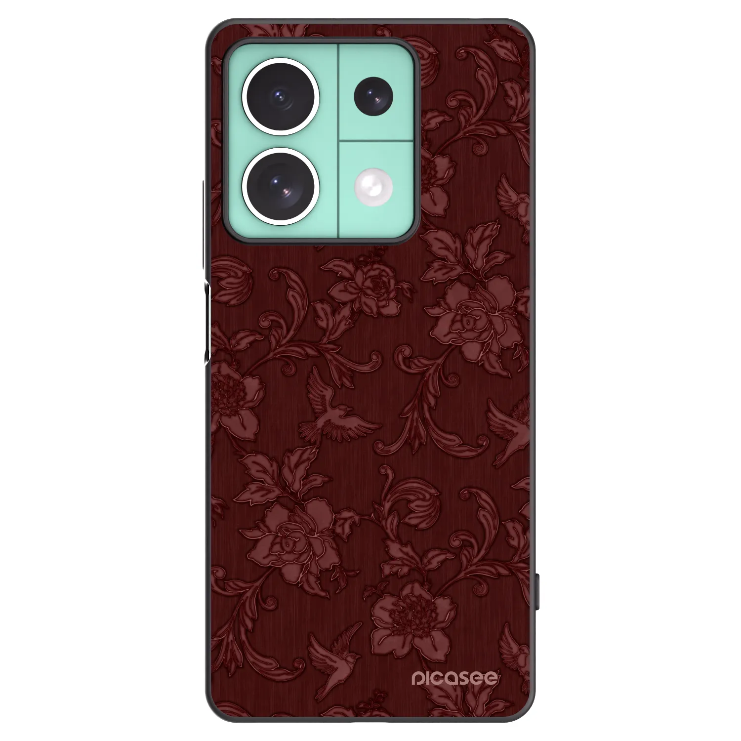 Picasee silikónový čierny obal pre Xiaomi Redmi Note 13 5G - Red Elegance