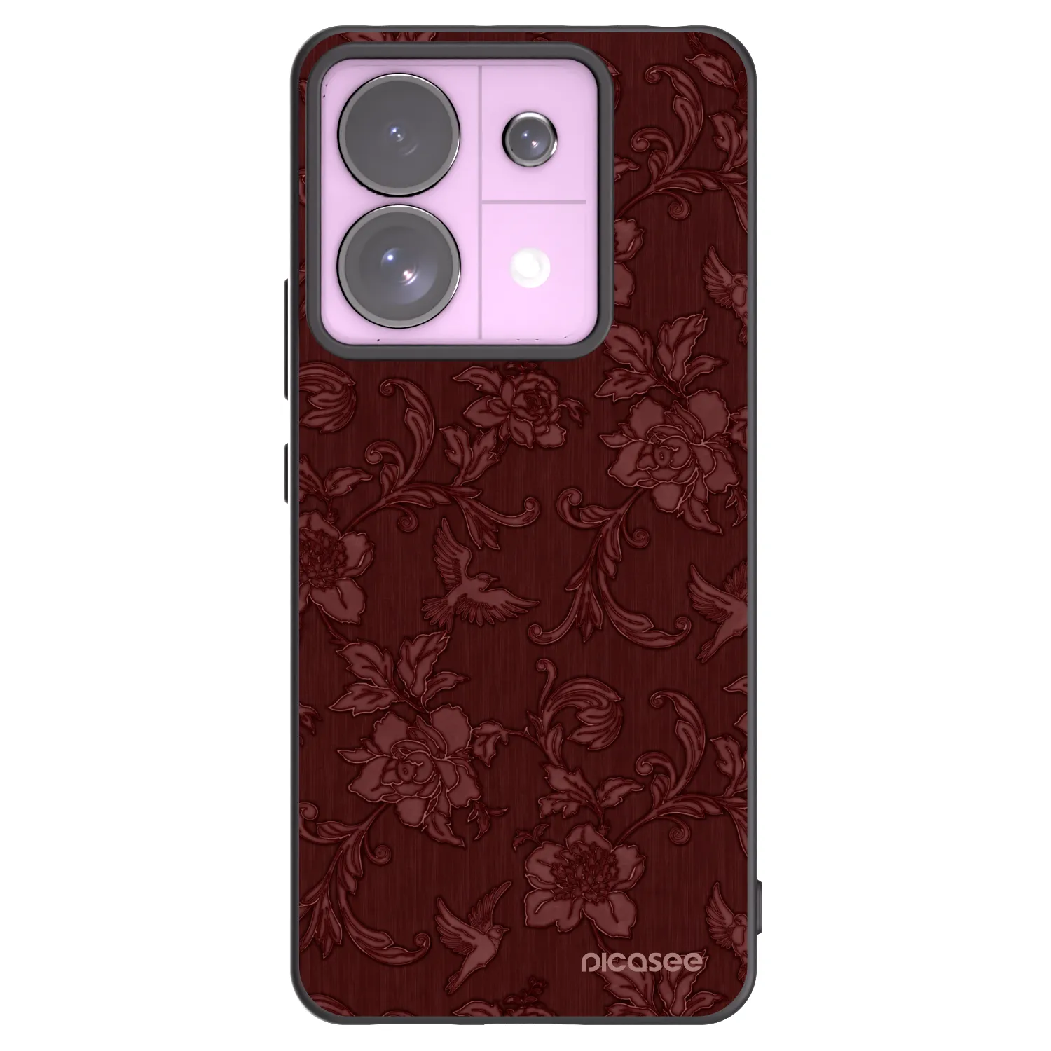 Picasee silikónový čierny obal pre Xiaomi Redmi Note 13 Pro 5G - Red Elegance