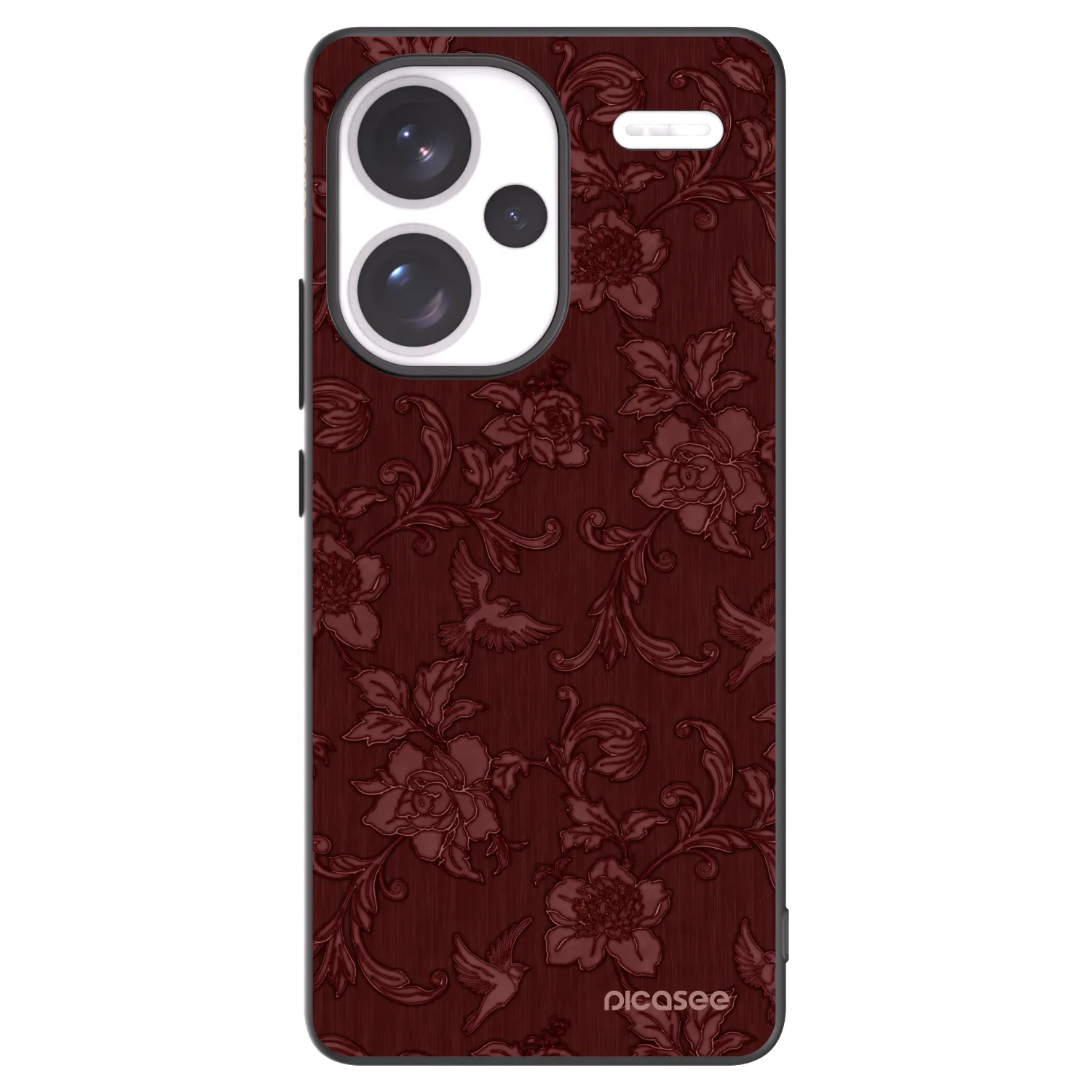 Picasee silikónový čierny obal pre Xiaomi Redmi Note 13 Pro+ 5G - Red Elegance