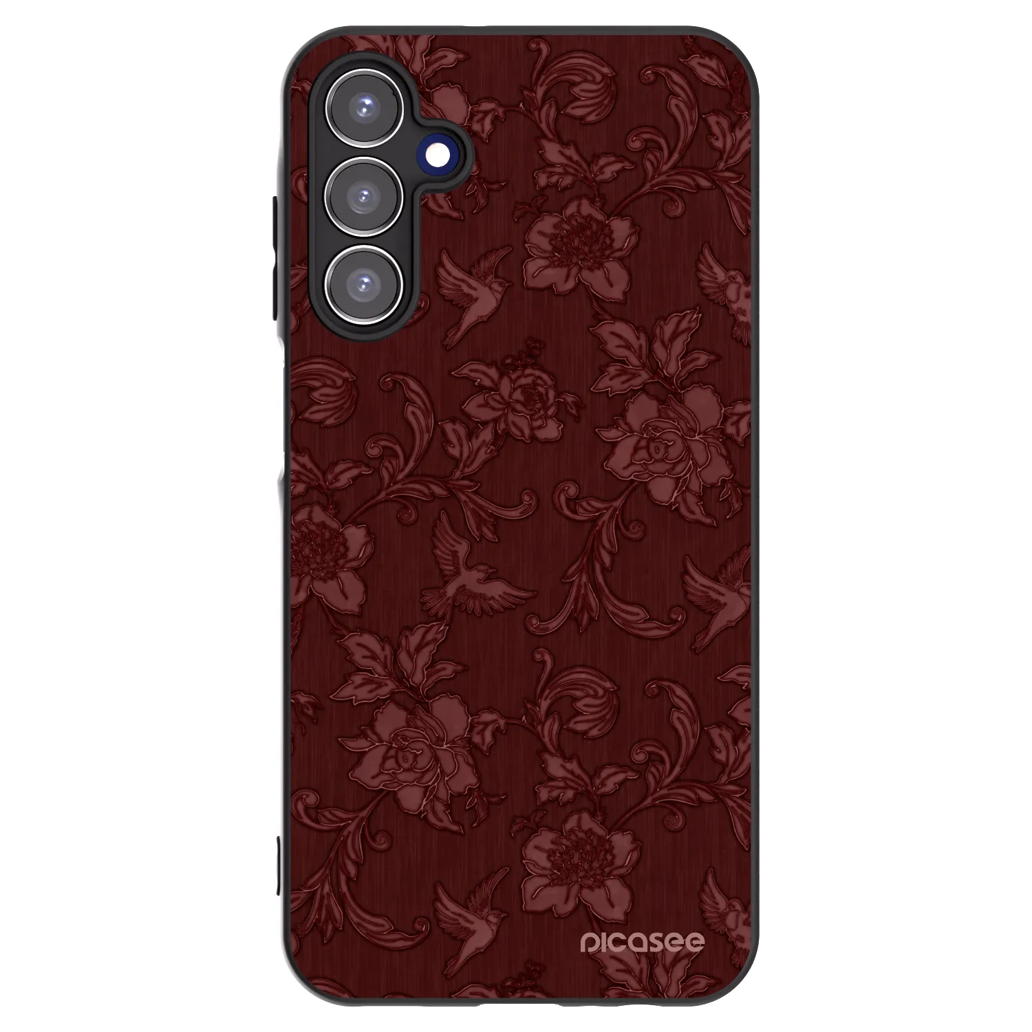 Picasee silikónový čierny obal pre Samsung Galaxy A15 A156B 5G - Red Elegance