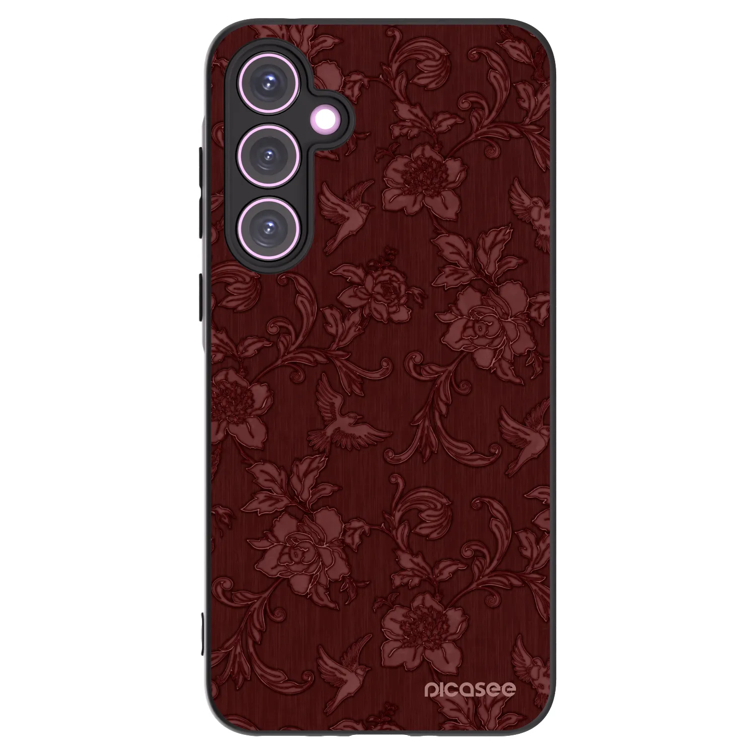 Picasee silikónový čierny obal pre Samsung Galaxy A35 5G A356B - Red Elegance