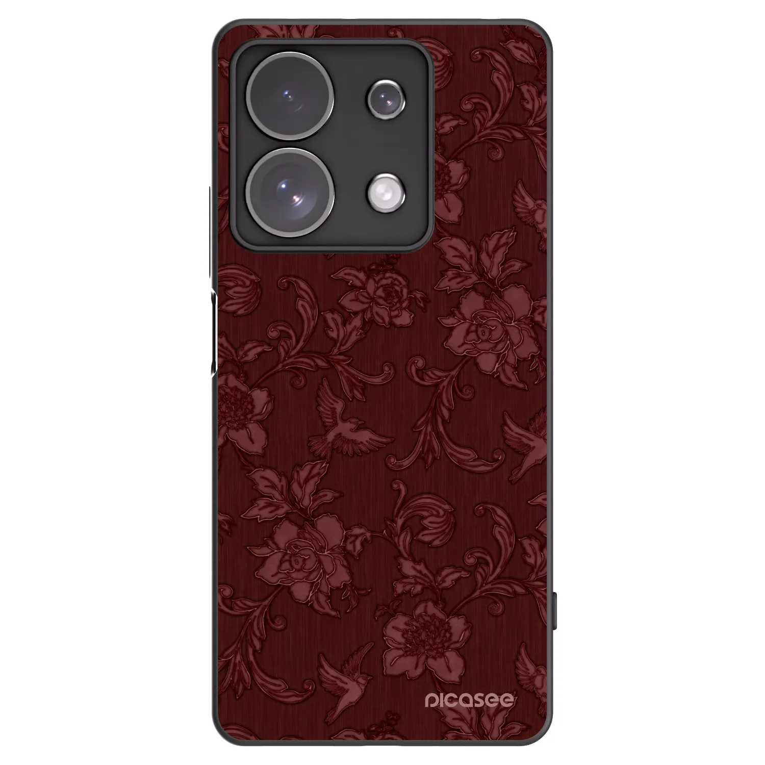 Picasee silikónový čierny obal pre Xiaomi Redmi Note 13 Pro 4G - Red Elegance