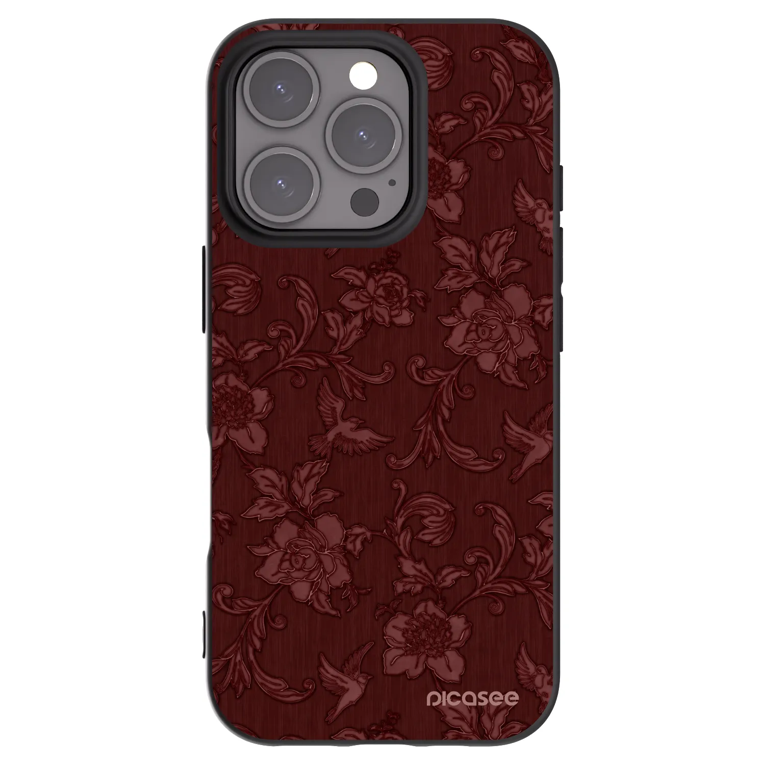 Picasee silikónový čierny obal pre Apple iPhone 16 Pro - Red Elegance