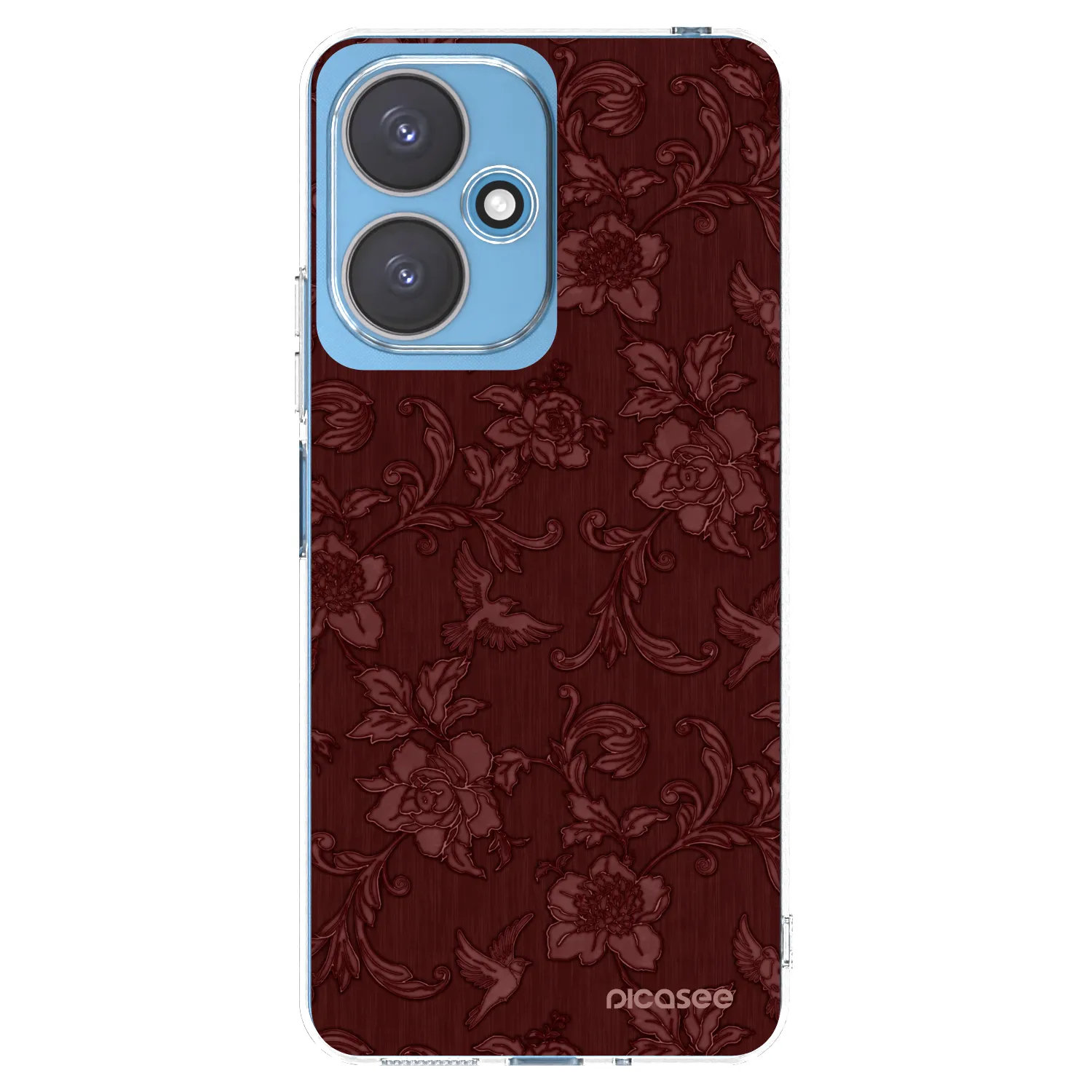 Picasee silikónový prehľadný obal pre Xiaomi Redmi 13C 5G - Red Elegance