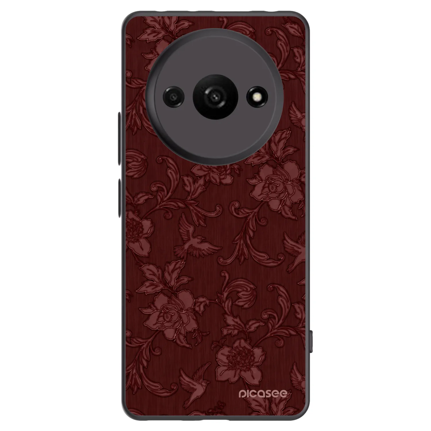 Picasee silikónový čierny obal pre Xiaomi Redmi A3 - Red Elegance