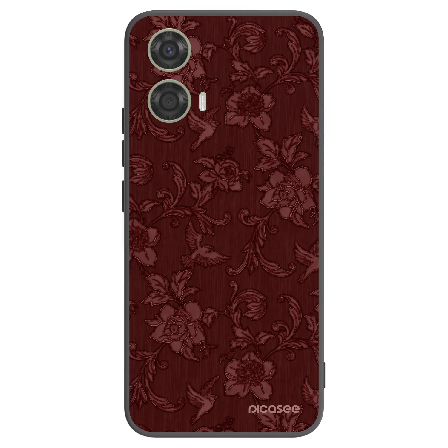 Picasee silikónový čierny obal pre Motorola Moto G24 - Red Elegance
