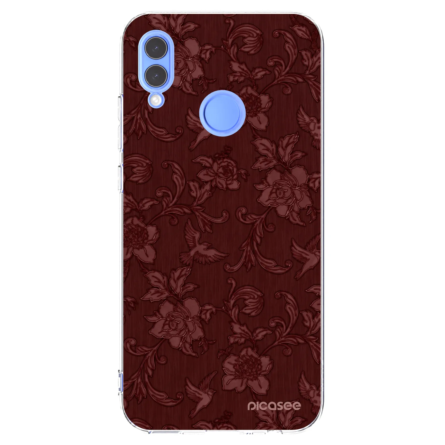 Picasee silikónový prehľadný obal pre Huawei P Smart 2019 - Red Elegance