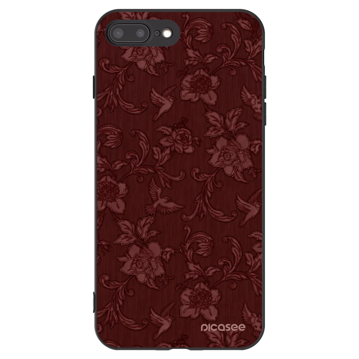 Picasee silikónový čierny obal pre Apple iPhone 7 Plus - Red Elegance