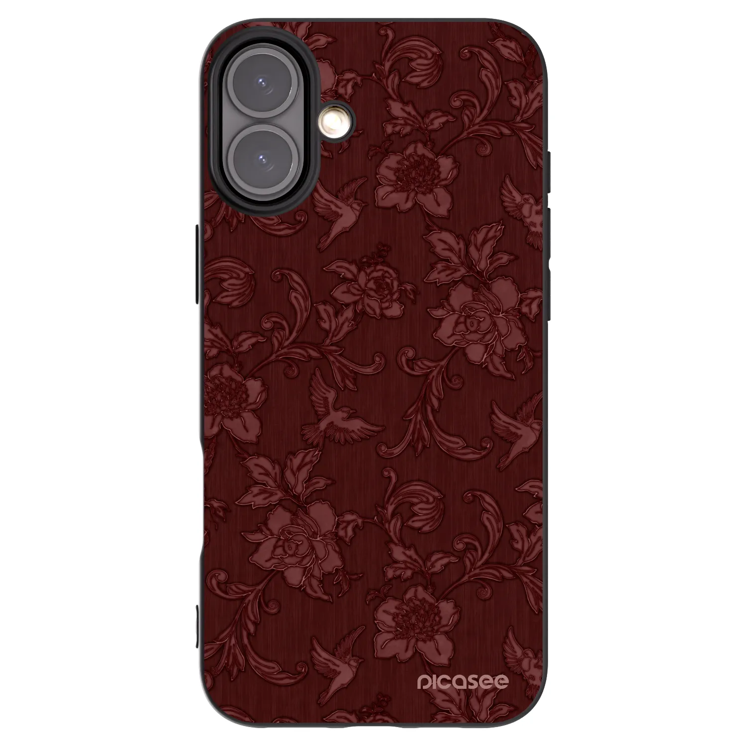 Picasee silikónový čierny obal pre Apple iPhone 16 Plus - Red Elegance