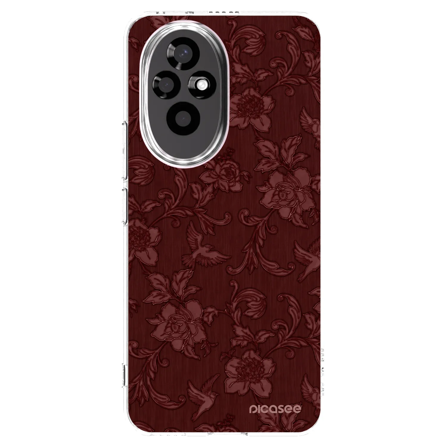 Picasee silikónový prehľadný obal pre Honor 200 5G - Red Elegance