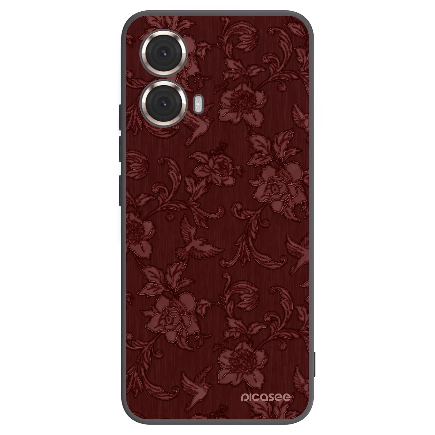 Picasee silikónový čierny obal pre Motorola Moto G85 - Red Elegance
