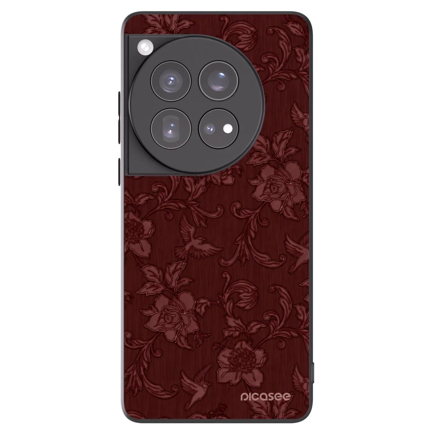 Picasee silikónový čierny obal pre OnePlus 12 5G - Red Elegance