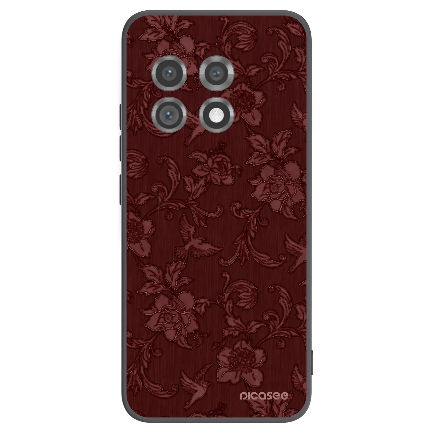 Picasee silikónový čierny obal pre OnePlus 11 5G - Red Elegance