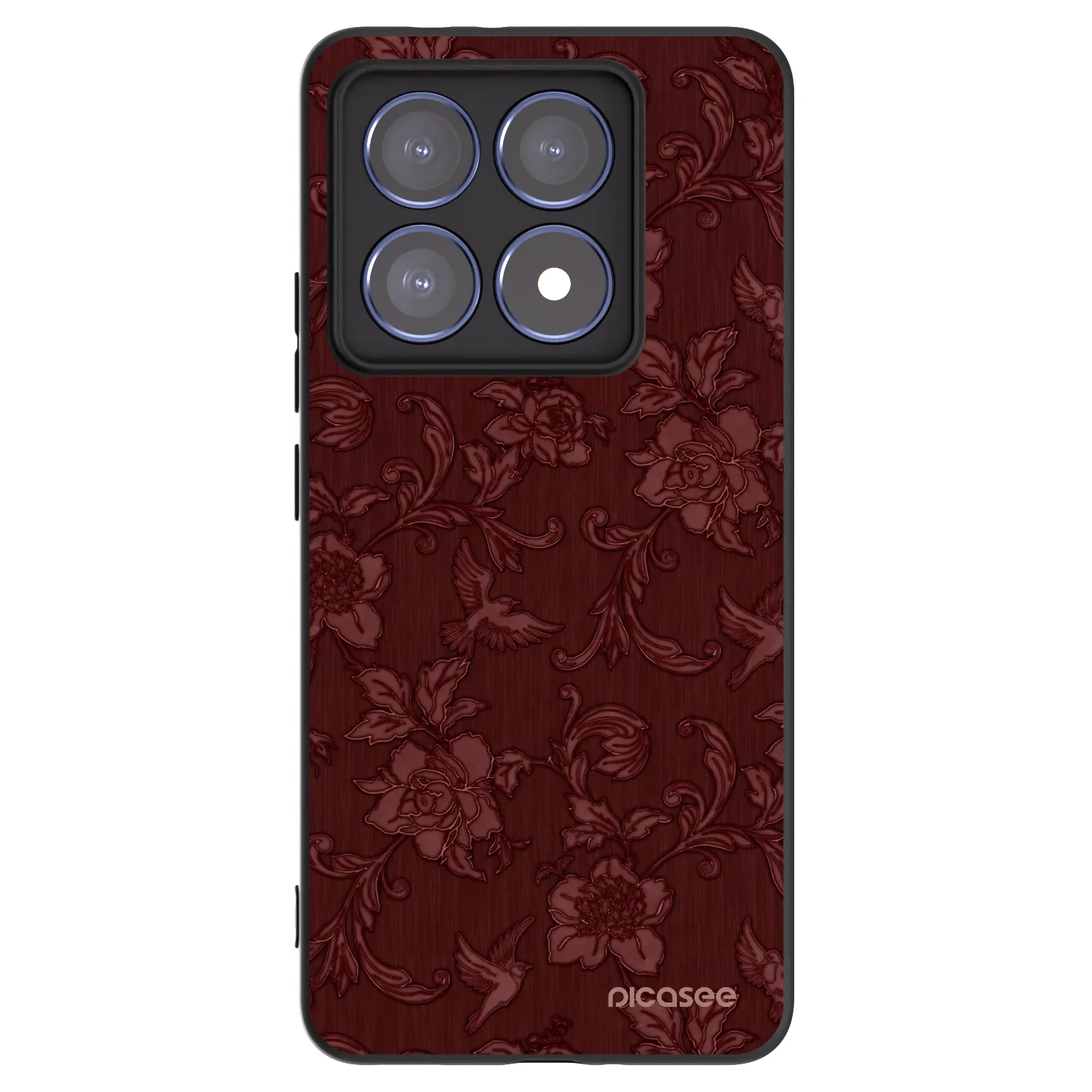 Picasee silikónový čierny obal pre Xiaomi 14T Pro - Red Elegance