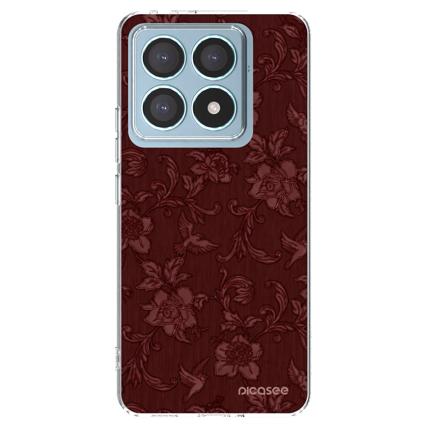 Picasee silikónový prehľadný obal pre Xiaomi 14T Pro - Red Elegance