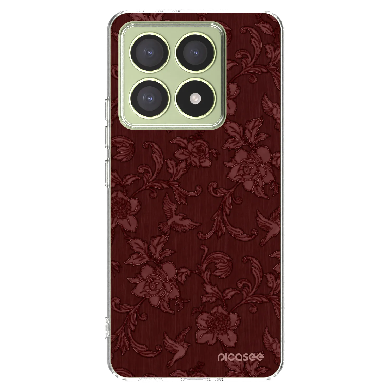 Picasee silikónový prehľadný obal pre Xiaomi 14T - Red Elegance