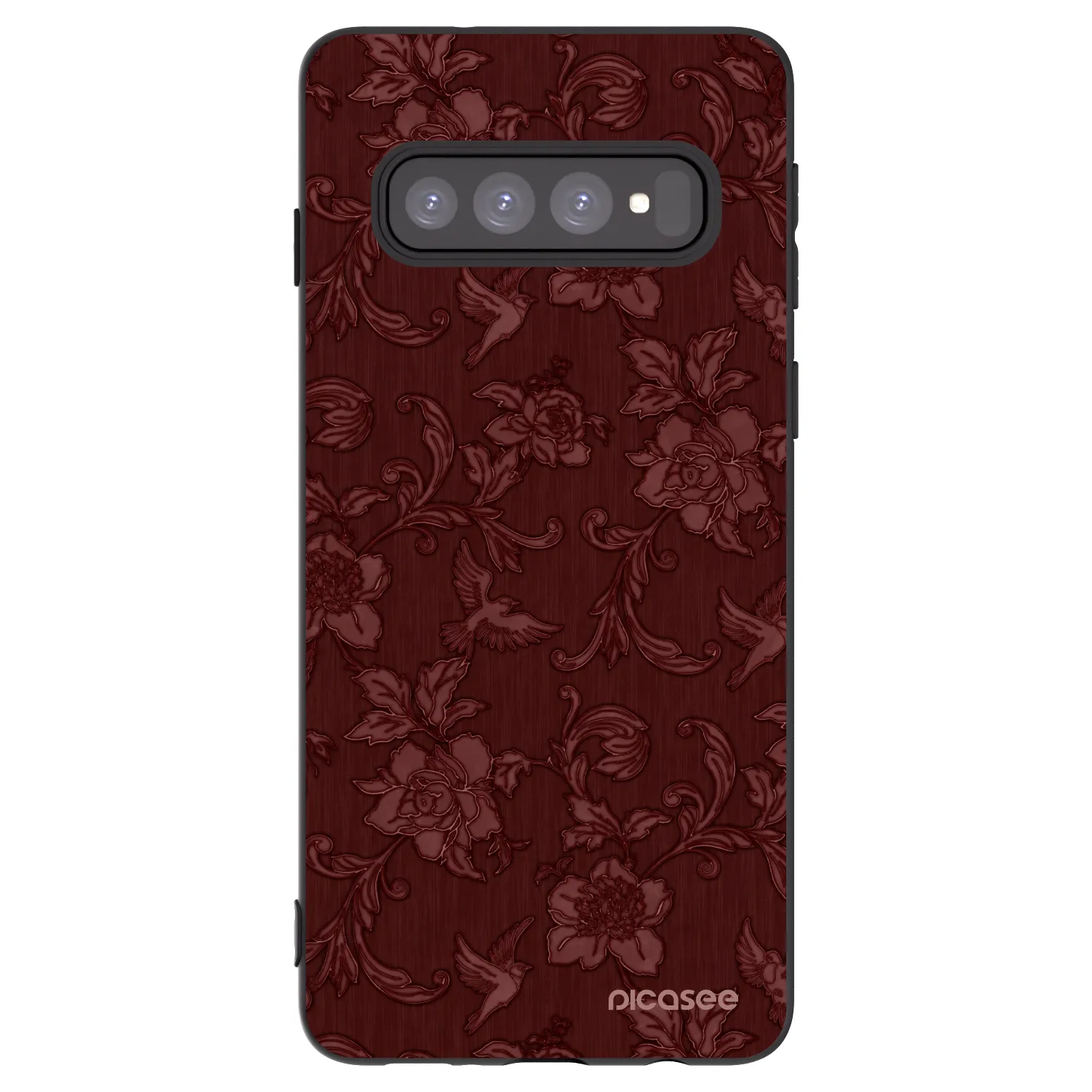 Picasee silikónový čierny obal pre Samsung Galaxy S10 G973 - Red Elegance