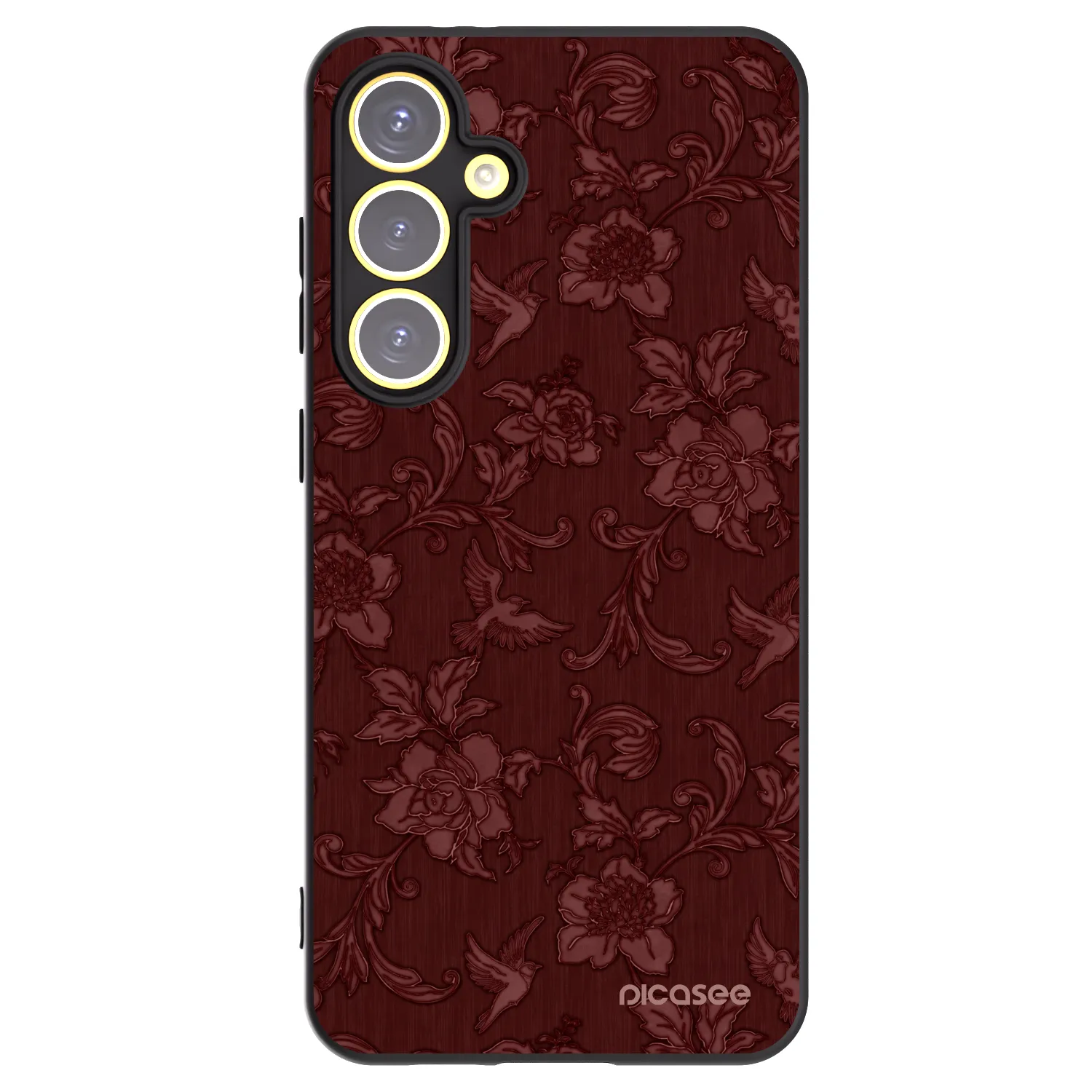 Picasee silikónový čierny obal pre Samsung Galaxy S24 FE S721B - Red Elegance