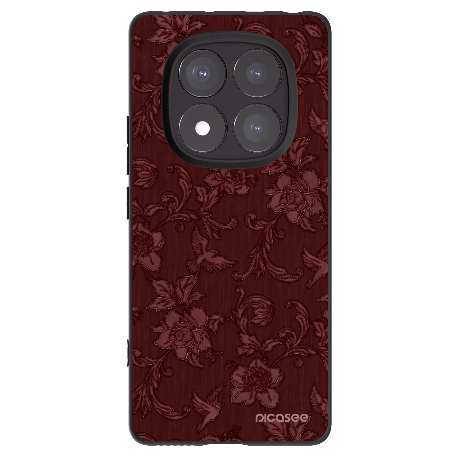 Picasee silikónový čierny obal pre Xiaomi Redmi Note 14 Pro+ 5G - Red Elegance