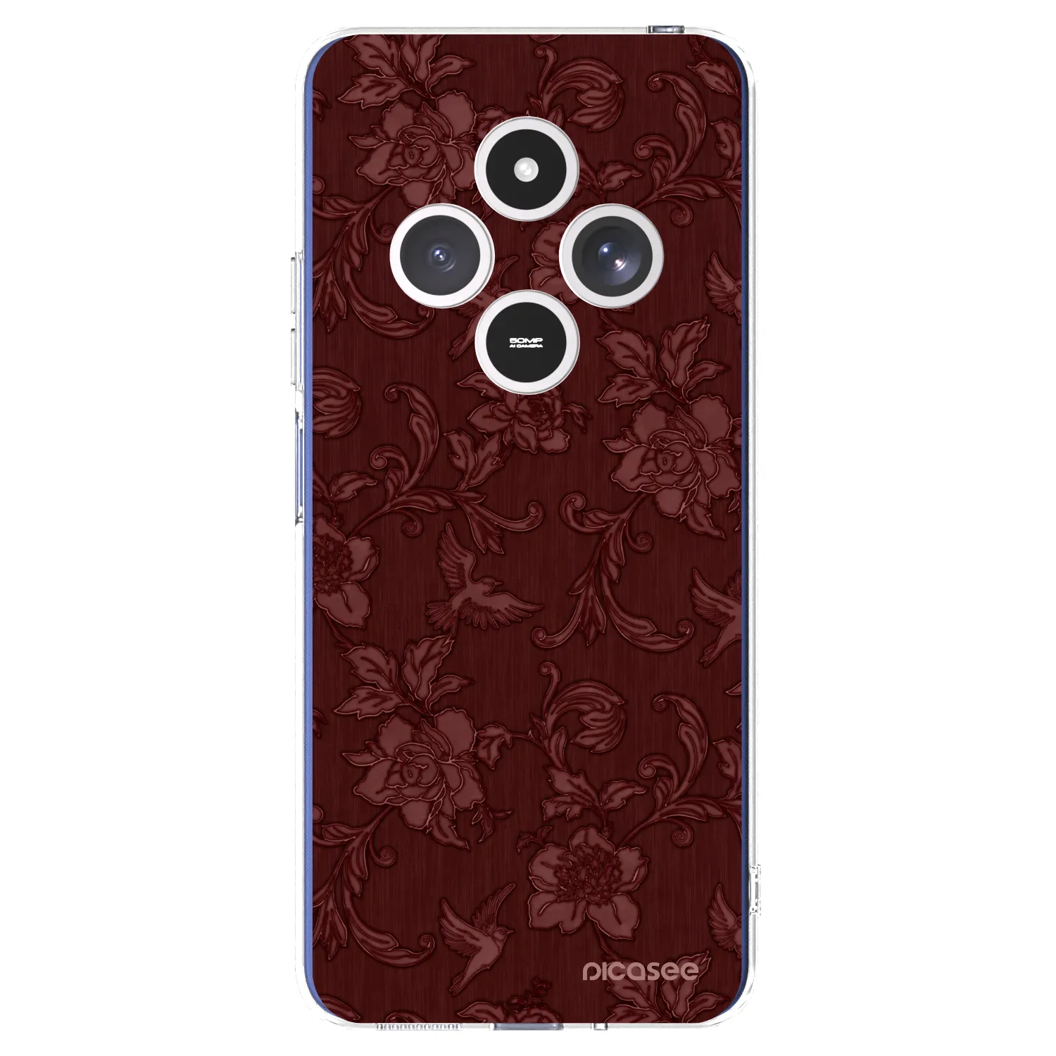 Picasee silikónový prehľadný obal pre Xiaomi Redmi 14C - Red Elegance