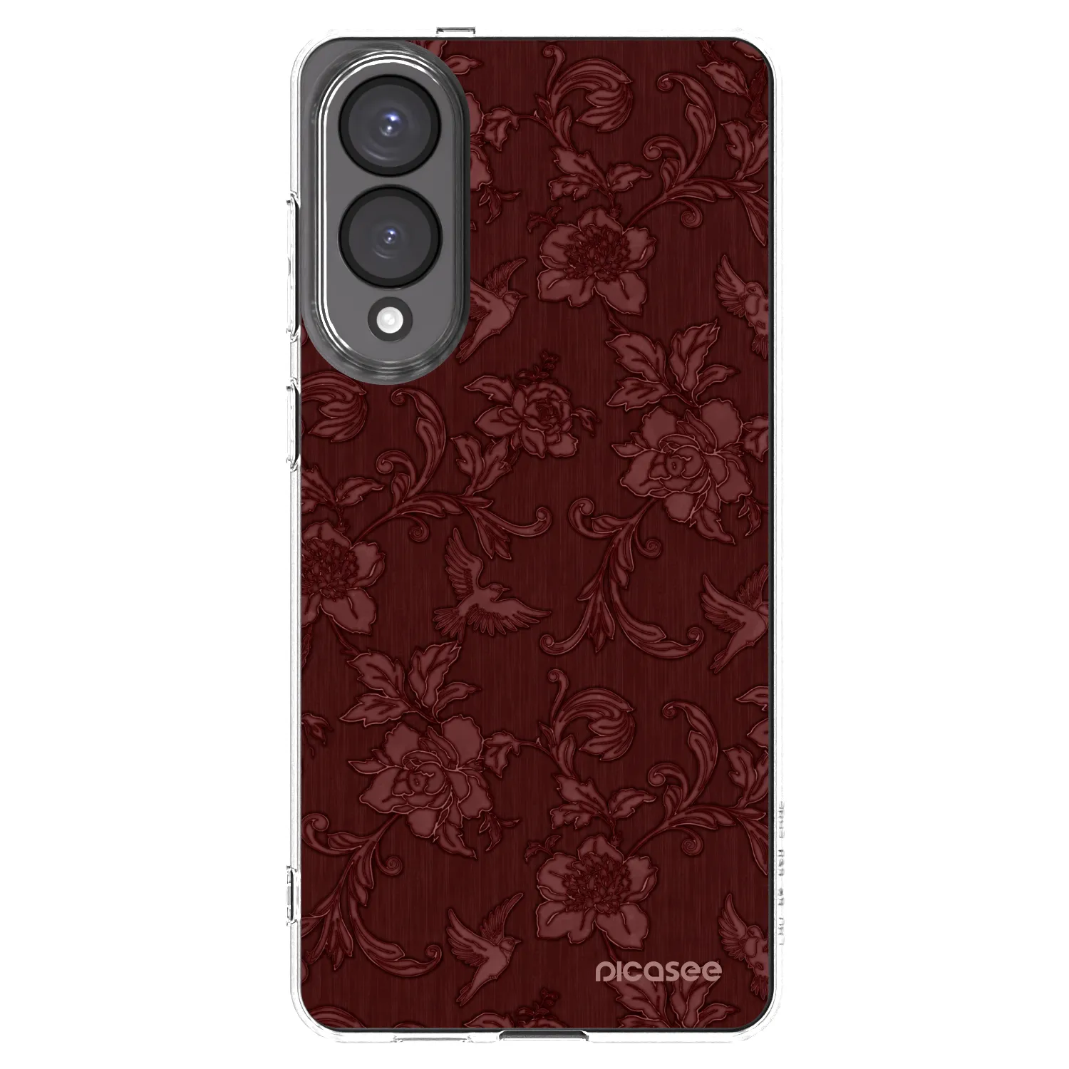 Picasee silikónový prehľadný obal pre Samsung Galaxy S25 Edge 5G - Red Elegance