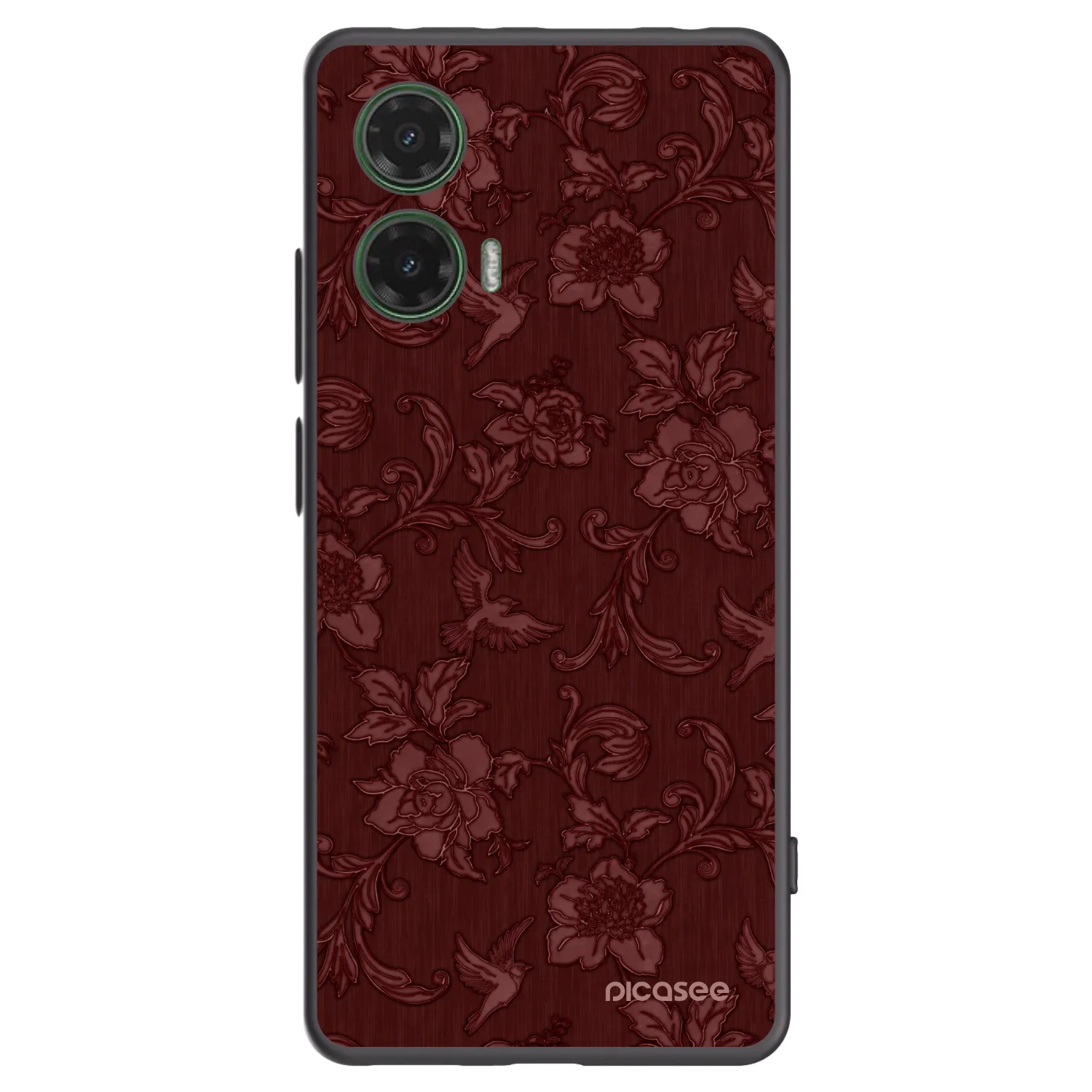 Picasee silikónový čierny obal pre Motorola Moto G35 5G - Red Elegance