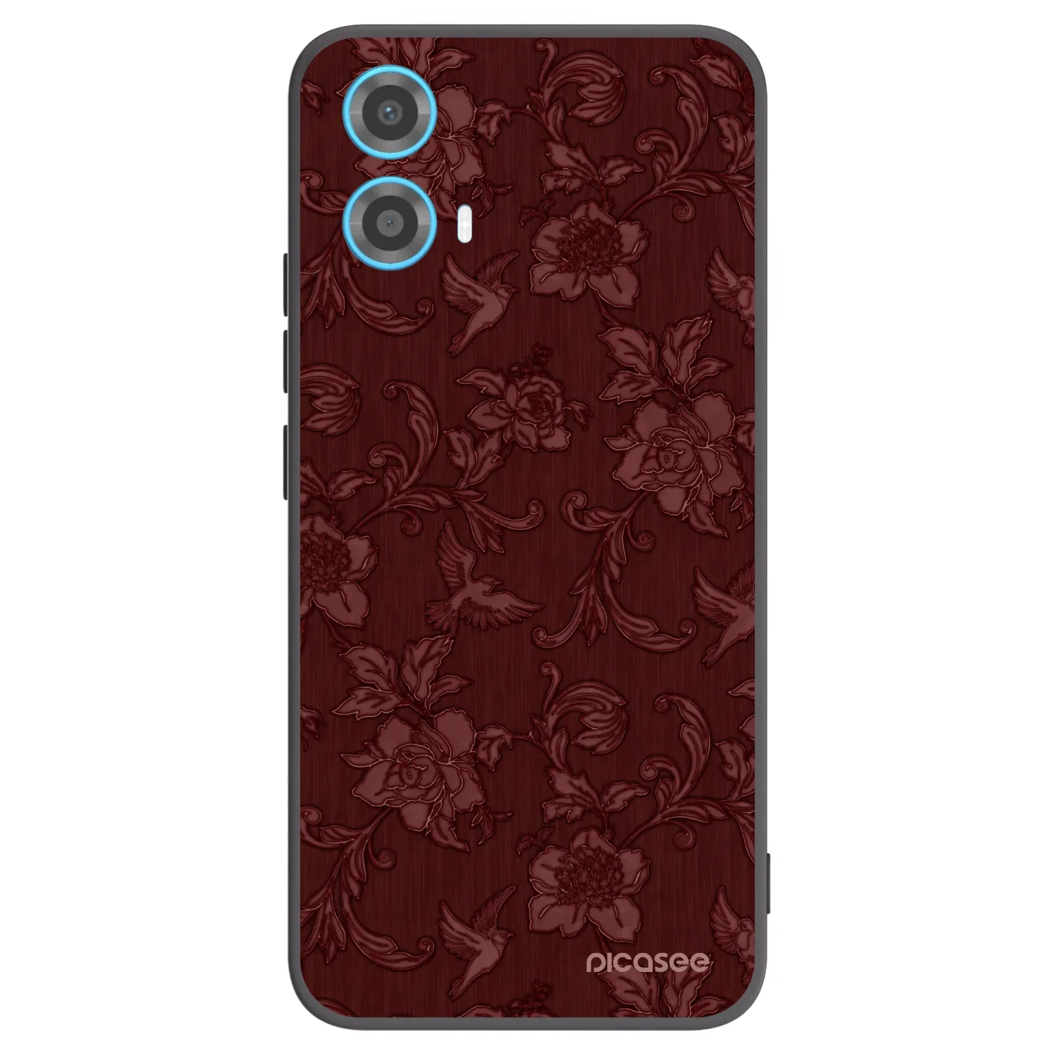 Picasee silikónový čierny obal pre Motorola Moto G34 5G - Red Elegance