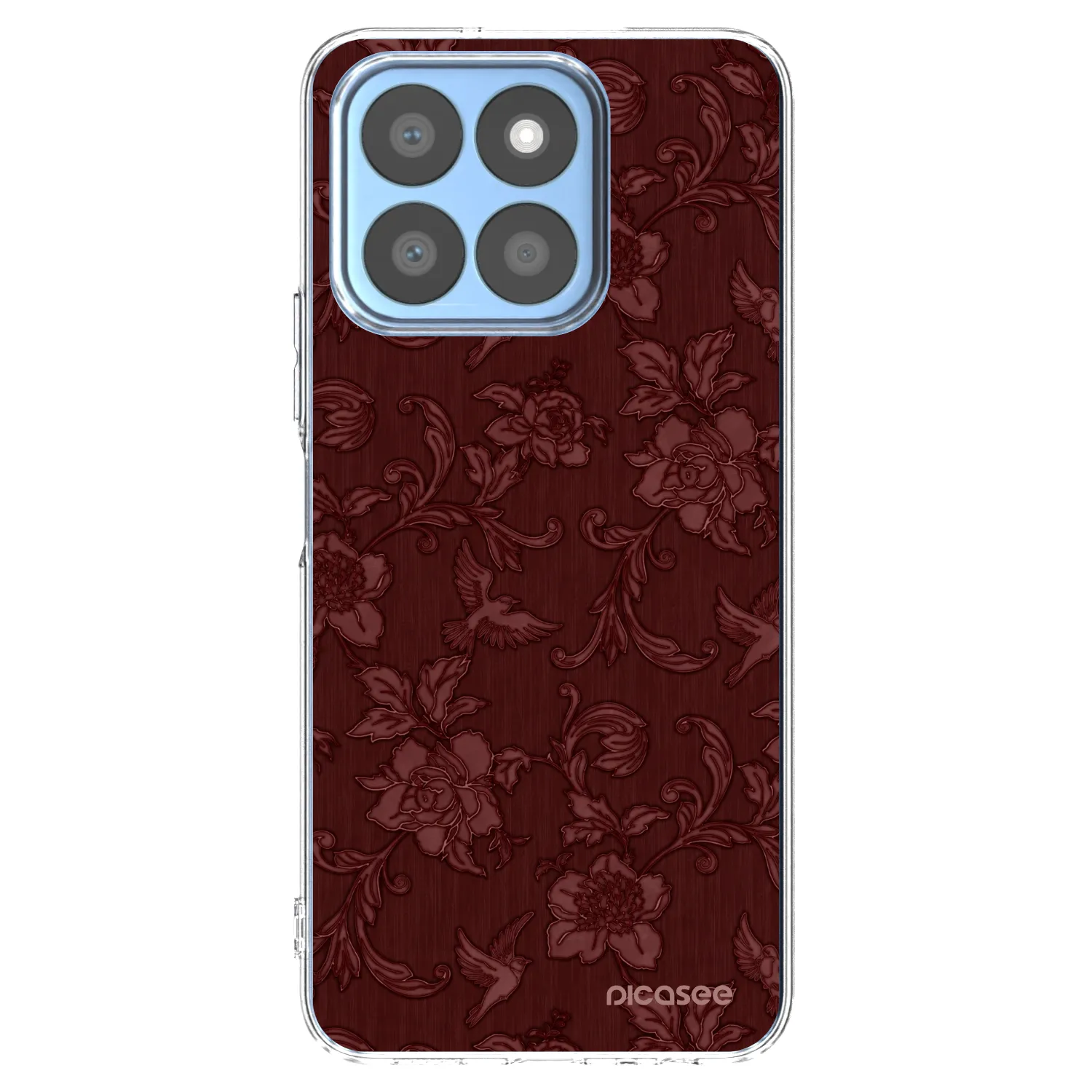 Picasee silikónový prehľadný obal pre Honor X8c - Red Elegance