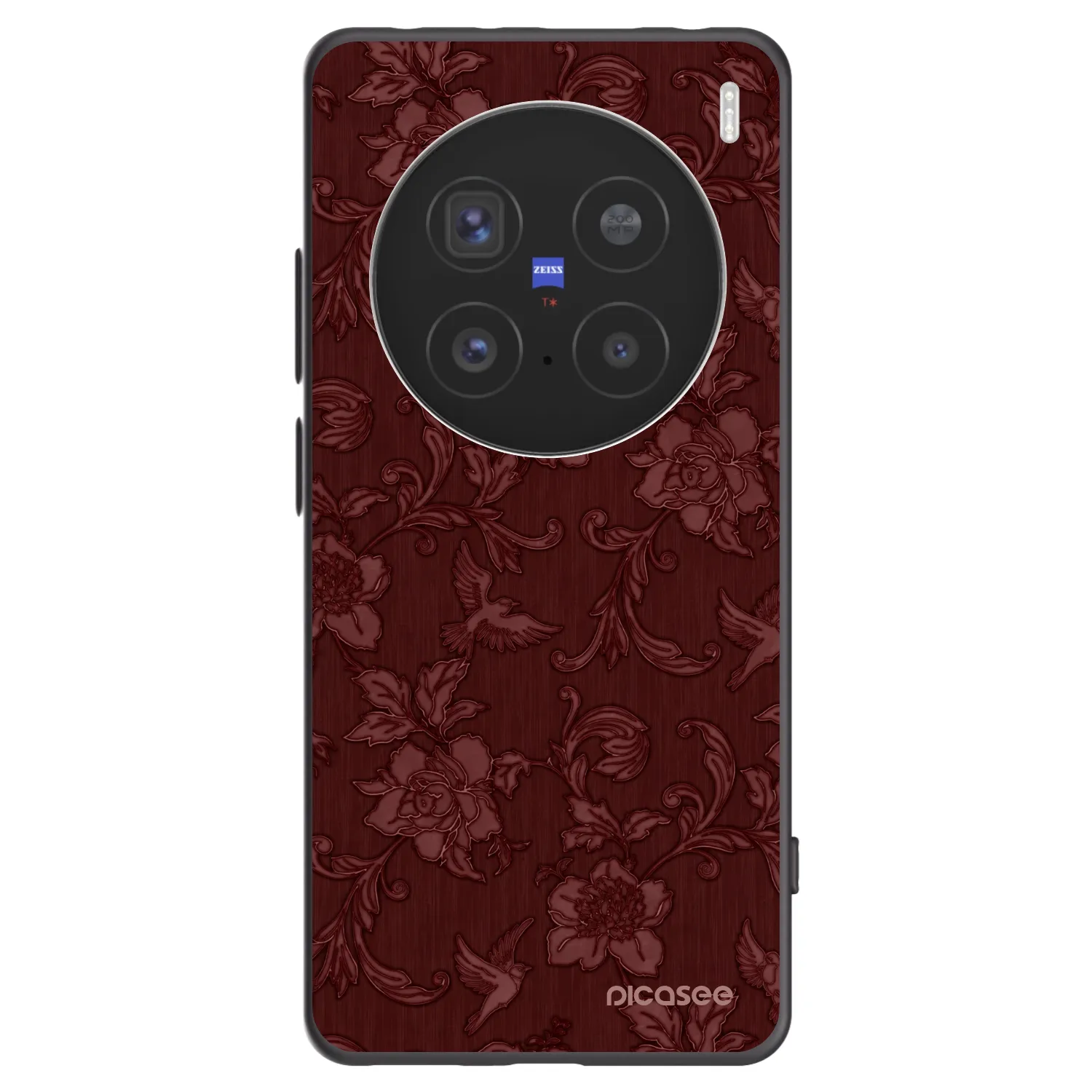 Picasee silikónový čierny obal pre Vivo X200 Pro - Red Elegance