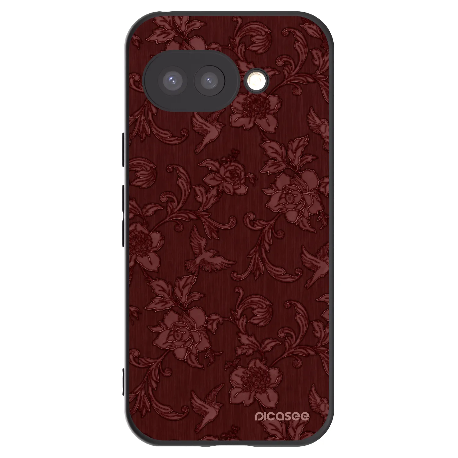 Picasee silikónový čierny obal pre Google Pixel 9a - Red Elegance