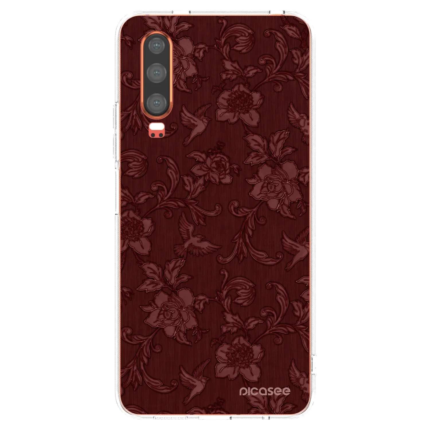 Picasee silikónový prehľadný obal pre Huawei P30 - Red Elegance