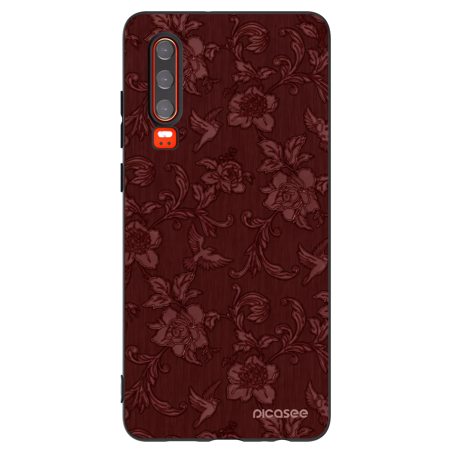 Picasee silikónový čierny obal pre Huawei P30 - Red Elegance