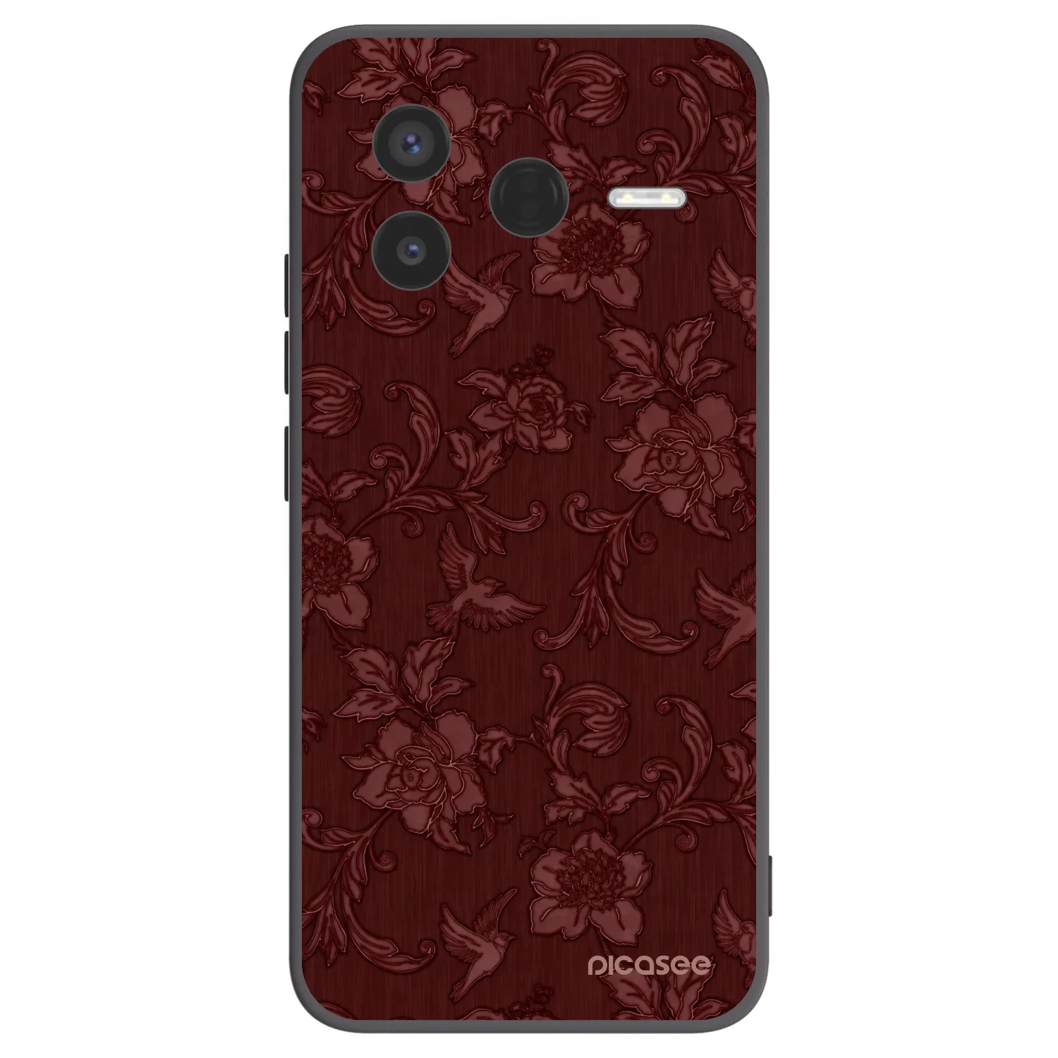 Picasee silikónový čierny obal pre Xiaomi Poco F7 Pro 5G - Red Elegance