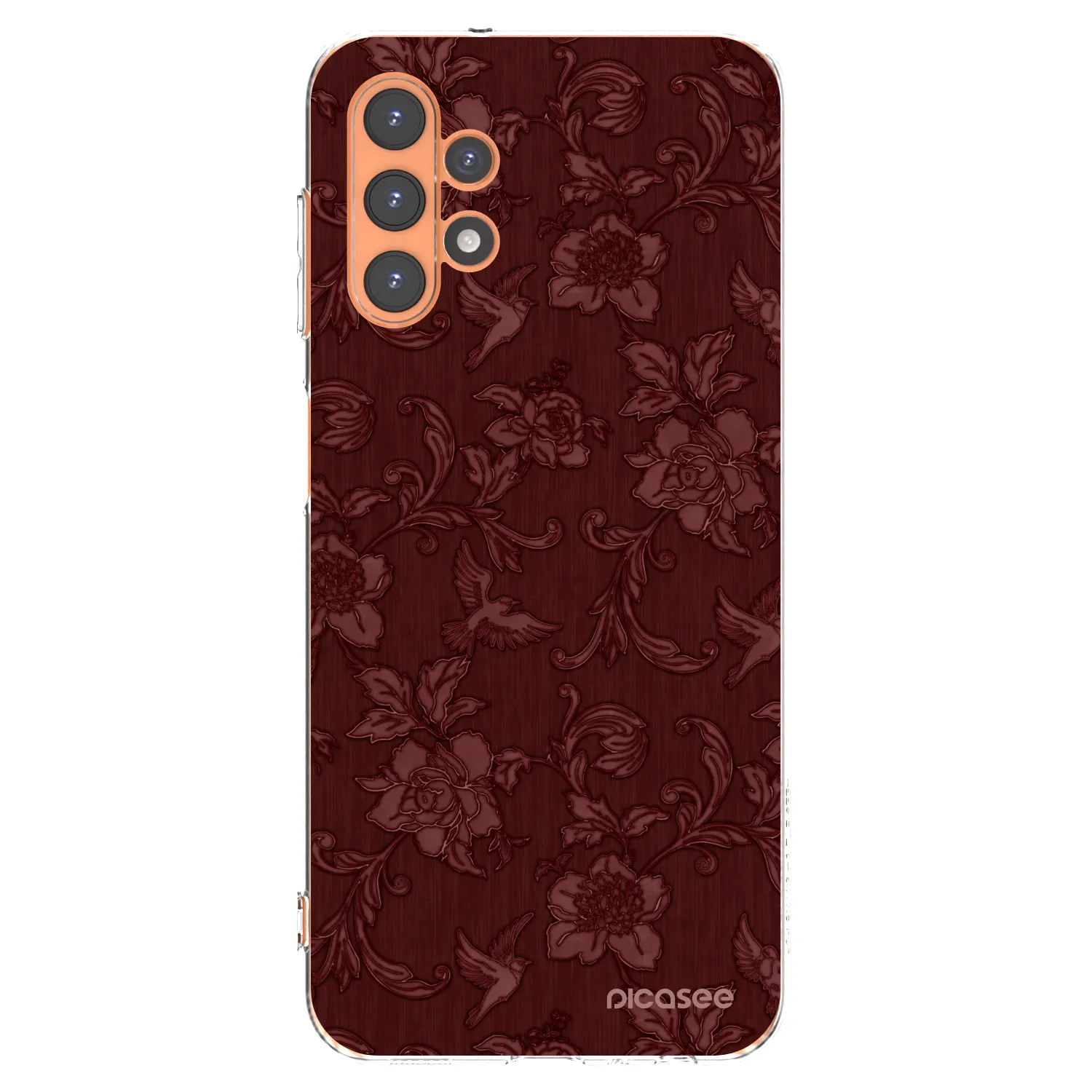 Picasee silikónový prehľadný obal pre Samsung Galaxy A13 5G - Red Elegance