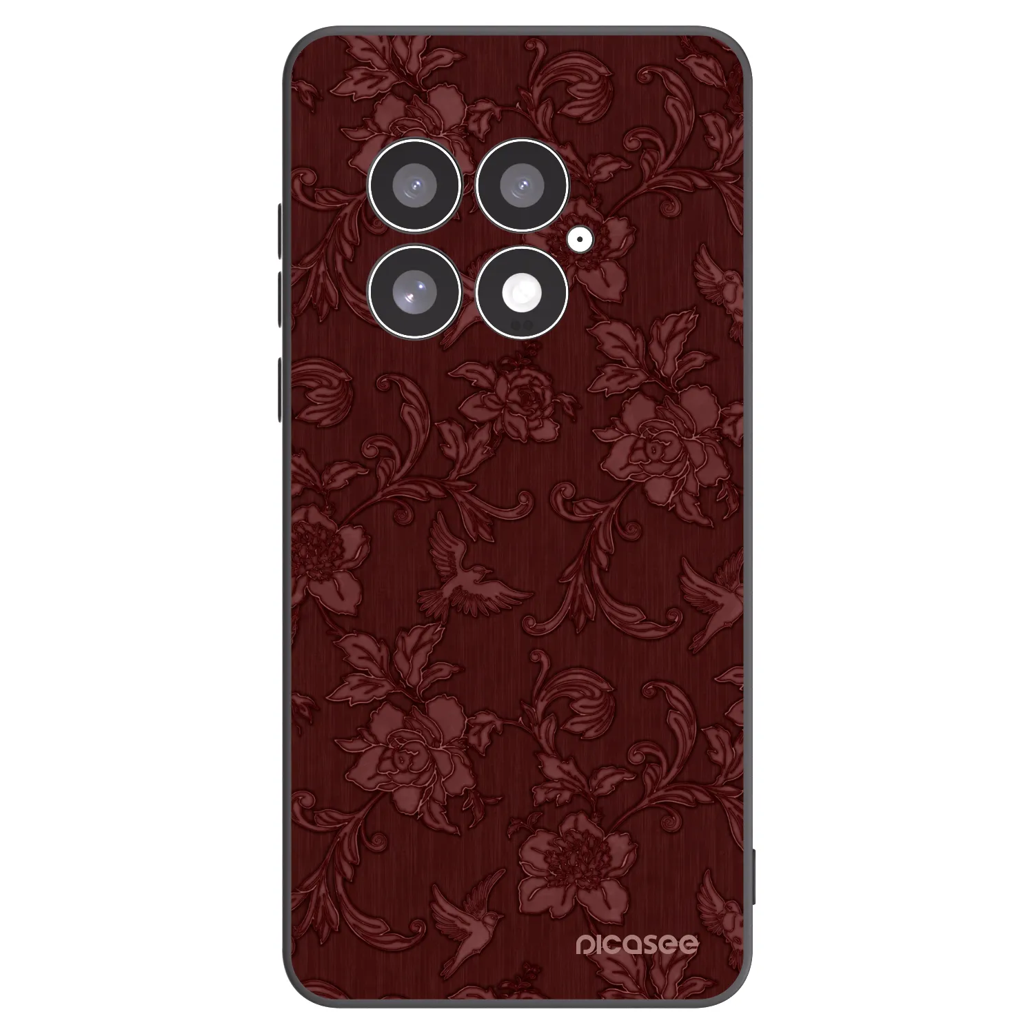 Picasee silikónový čierny obal pre OnePlus 13 5G - Red Elegance