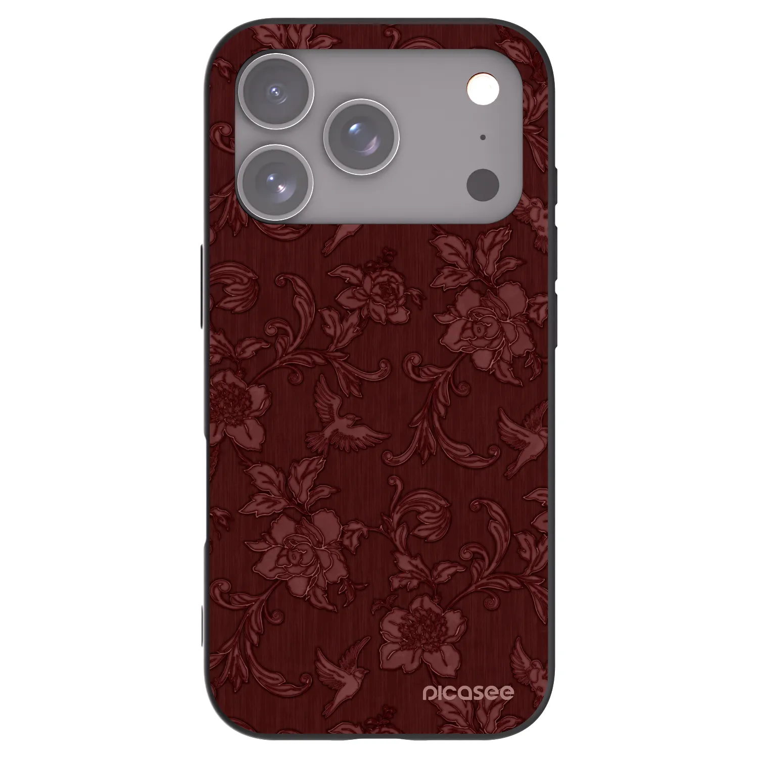 Picasee silikónový čierny obal pre Apple iPhone 17 Pro - Red Elegance
