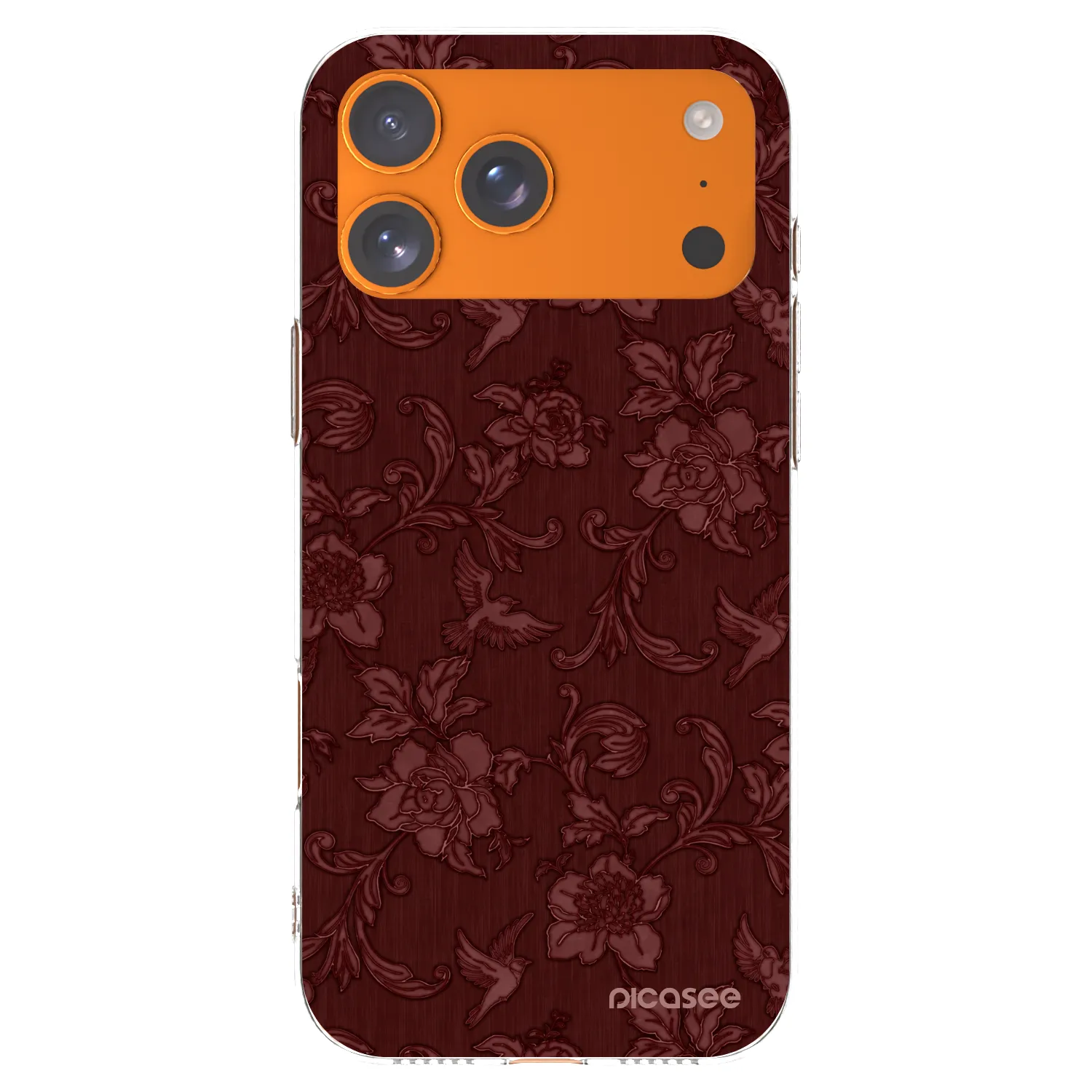 Picasee silikónový prehľadný obal pre Apple iPhone 17 Pro Max - Red Elegance