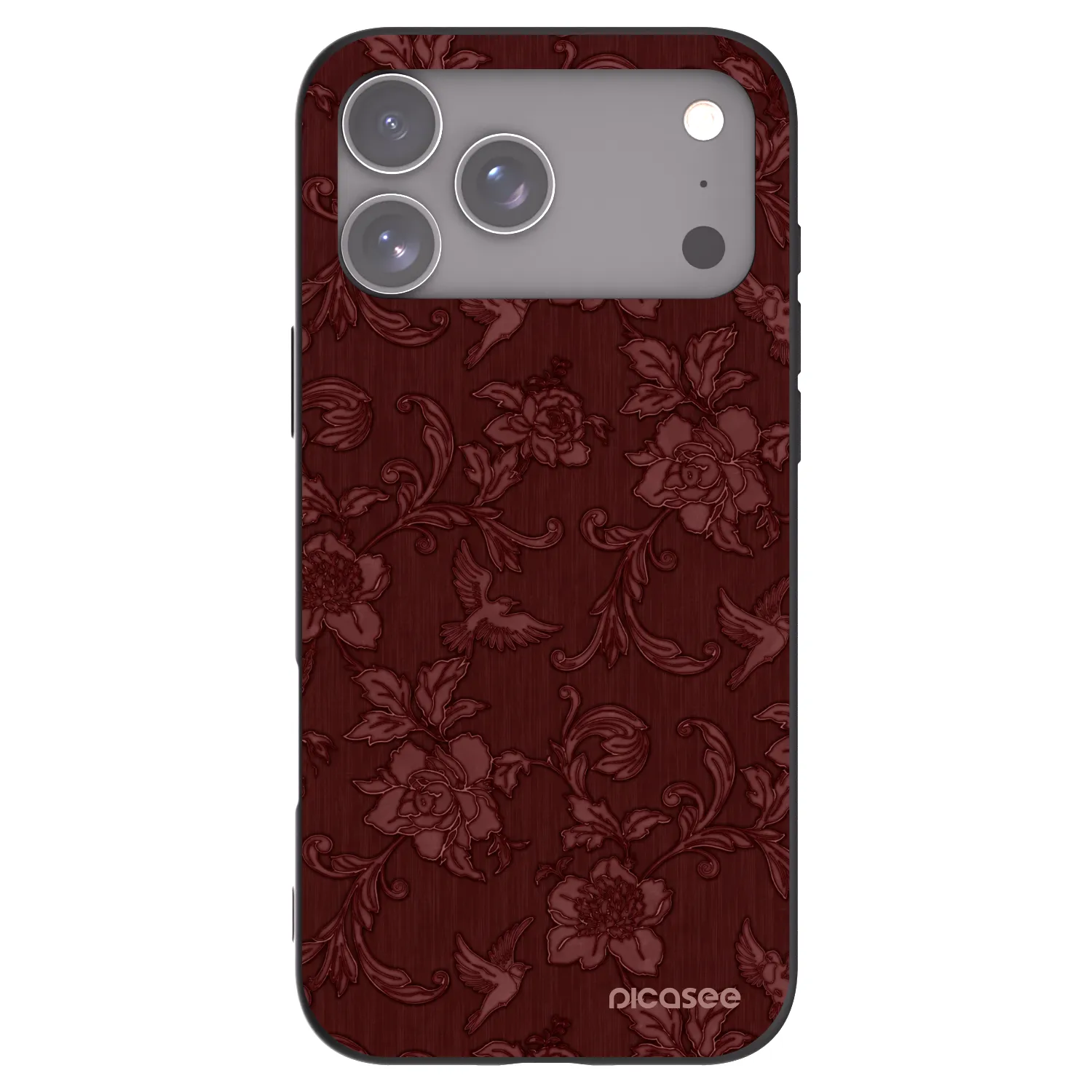 Picasee silikónový čierny obal pre Apple iPhone 17 Pro Max - Red Elegance